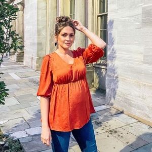 Womens 3/4 Sleeve Maternity Top